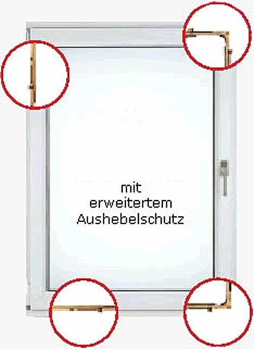 mit erweiterem aushebelschutz